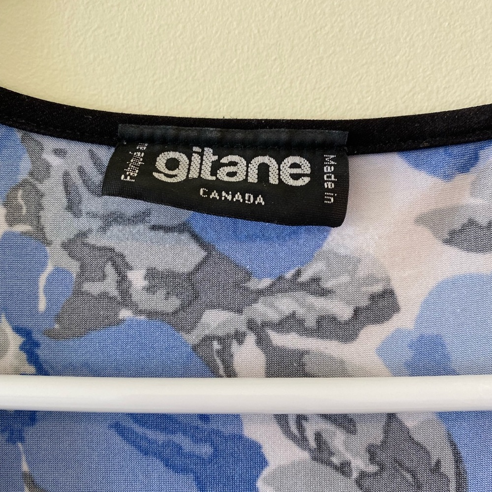 Blue Floral Pattern Top - Picture 2 of 3